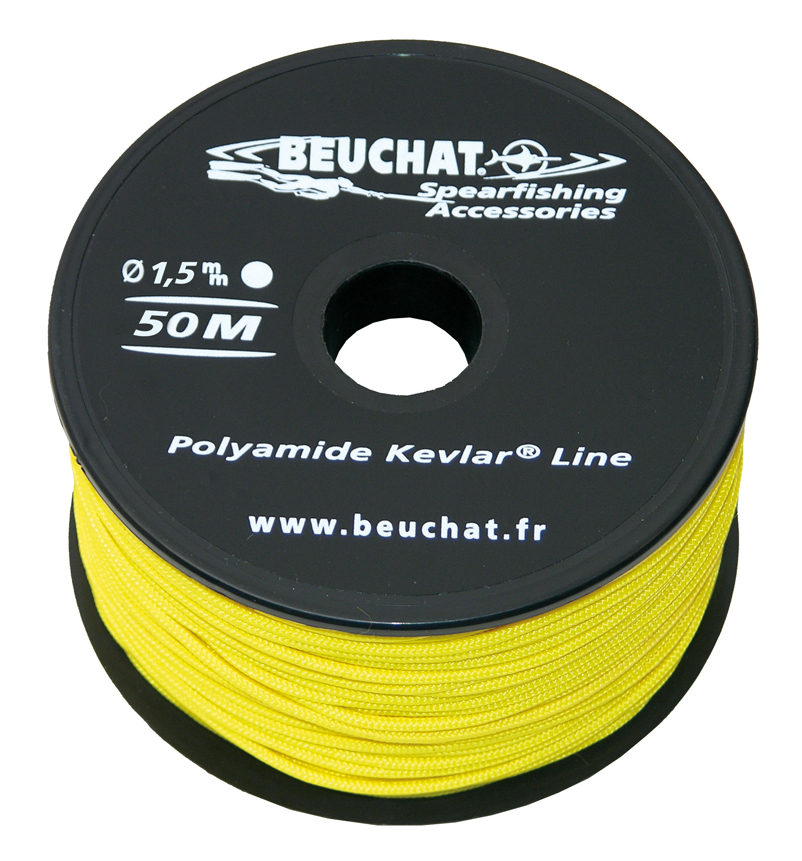 Beuchat 50m Dynema Spool - 150kg Yellow